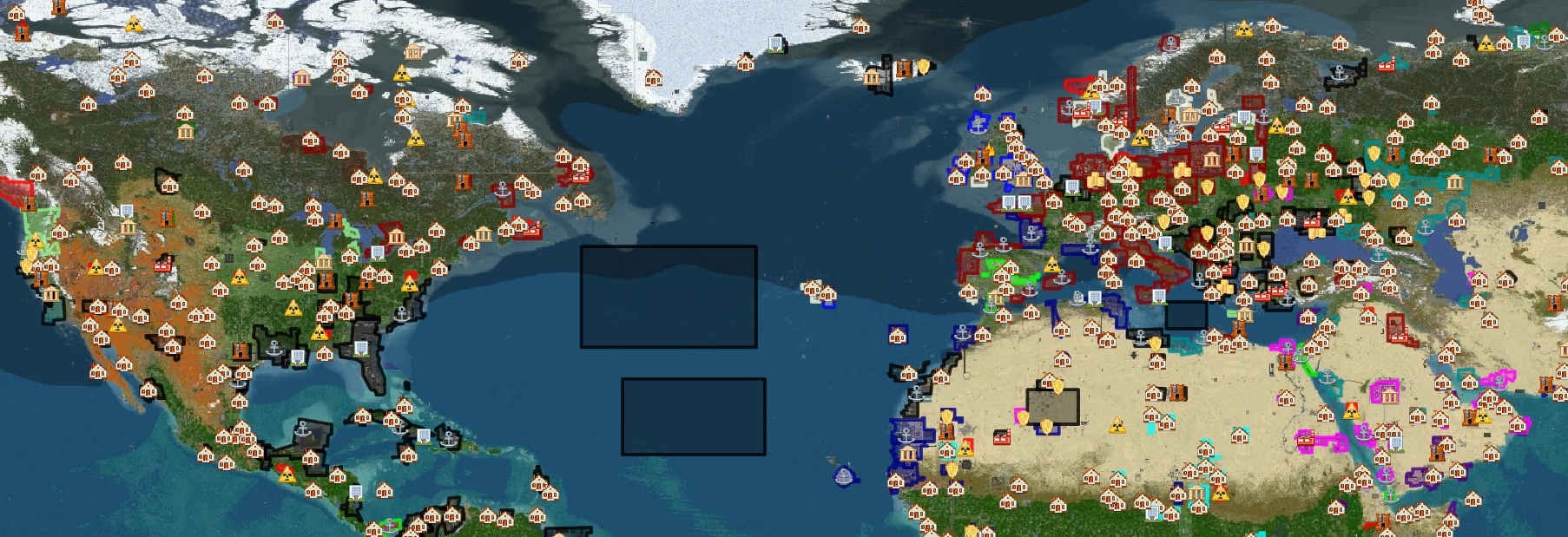 map of a earth minecraft server i play on that has nations and